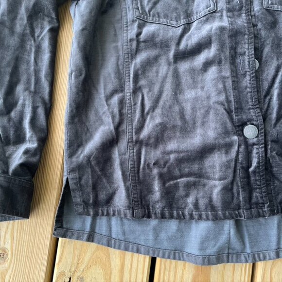 CABI Tuesday Topper Charcoal Grey/Black Velvet Jacket-Medium - Picture 3 of 11